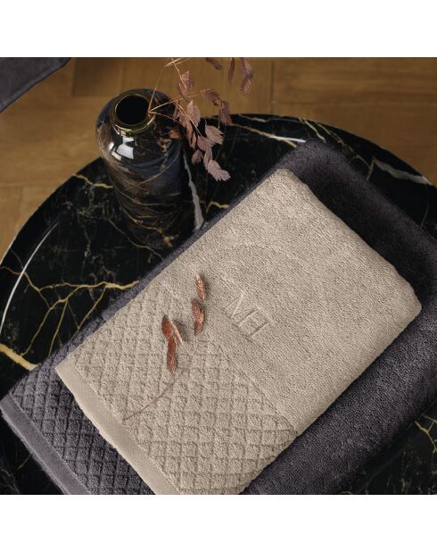 LT Eden Badewäsche-Set aus gekämmter Baumwolle, Taupe, 2 Stück (50 x 100 cm)