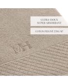 LT Eden Badewäsche-Set aus gekämmter Baumwolle, Taupe, 2 Stück (50 x 100 cm)