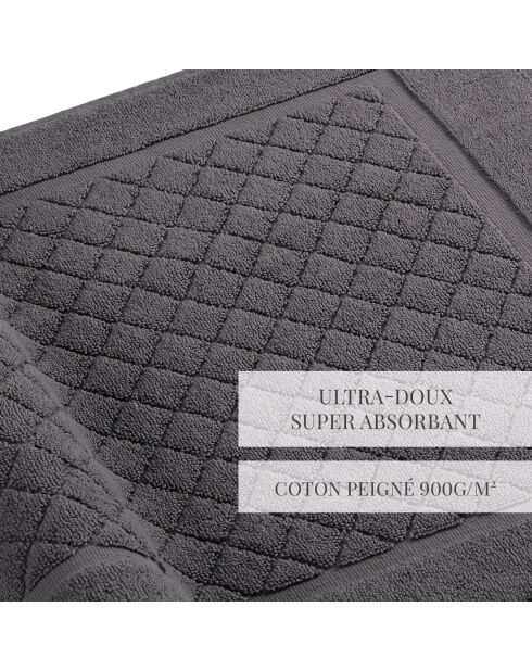 Tapis de bain gris foncé - 50x70 cm