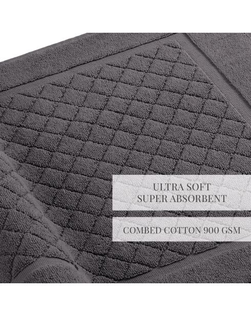Tapis de bain gris foncé - 50x70 cm