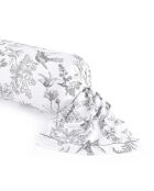 Custodia Colibri in raso di cotone nero grigio con motivo floreale - 43x210 cm