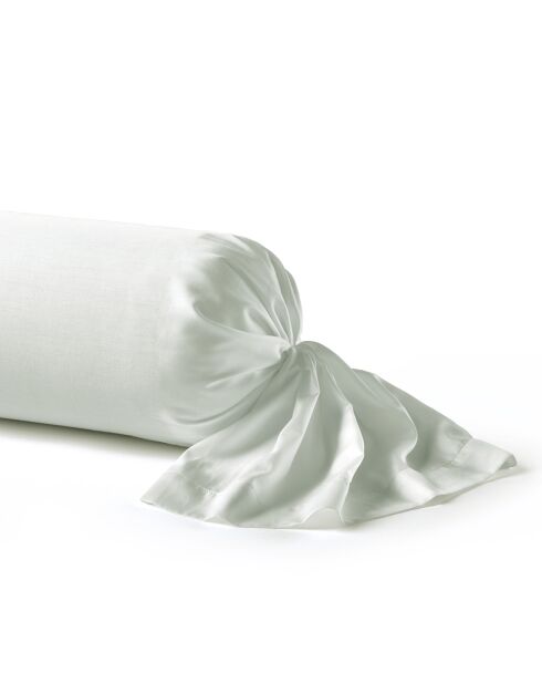 Kissenhülle aus Baumwollsatin mit Jardin-Dekor, 43 x 210 cm, lindengrün