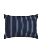 Set aus 2 Kissenbezügen aus Baumwollsatin Dunkelblau, elegant gestreift, 2 Stück (50 x 70 cm)
