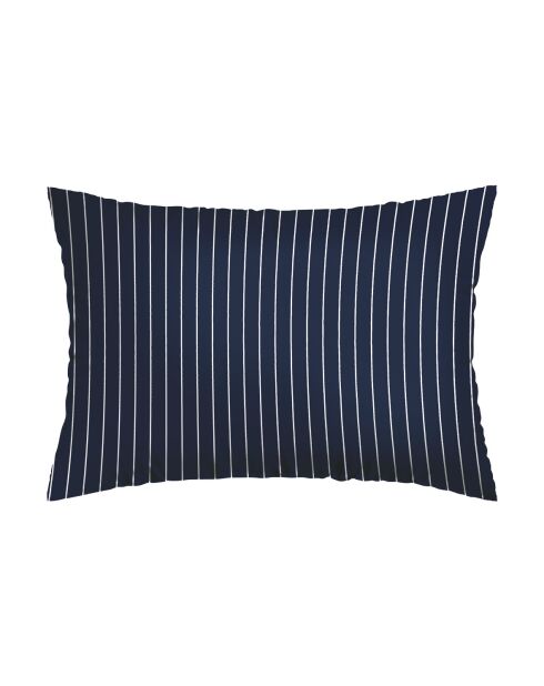 Set aus 2 Kissenbezügen aus Baumwollsatin Dunkelblau, elegant gestreift, 2 Stück (50 x 70 cm)