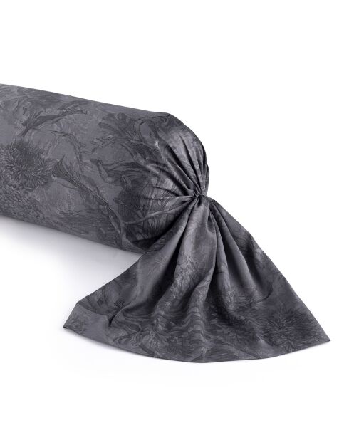 Nackenetui aus Baumwollsatin mit botanischem Garten, 43 x 210 cm, Dunkelgrau