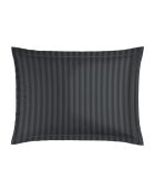 Set aus 2 schwarzen Fleur de Prestige Kissenbezügen aus Baumwollsatin — 2 Stück (50 x 70 cm)