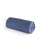 Drap-housse satin de coton Uni bleu 06