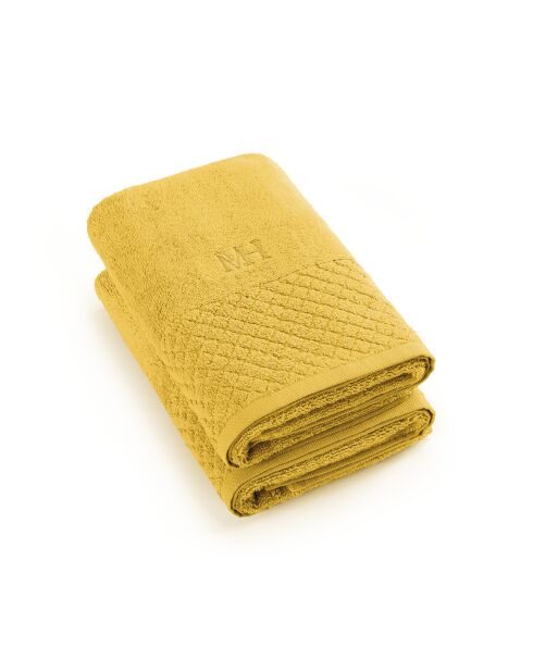 Set de 2 serviettes Eden jaunes - 2x(50x100 cm)