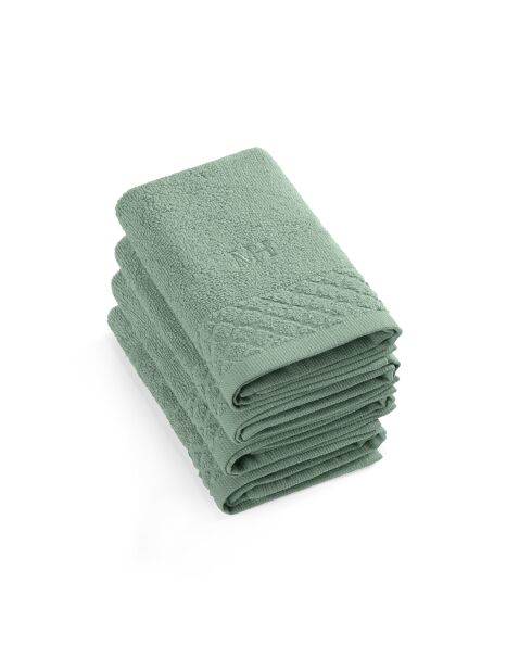 4 servilletas para invitados Eden, color verde botella, 4 unidades (30 x 30 cm)