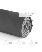 Drap-housse satin de coton Indienne gris 03