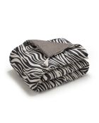 Steppdecke mit Quasten Black Zebra Dreams - 140x200 cm