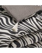 Steppdecke mit Quasten Black Zebra Dreams - 140x200 cm