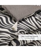 Steppdecke mit Quasten Black Zebra Dreams - 140x200 cm
