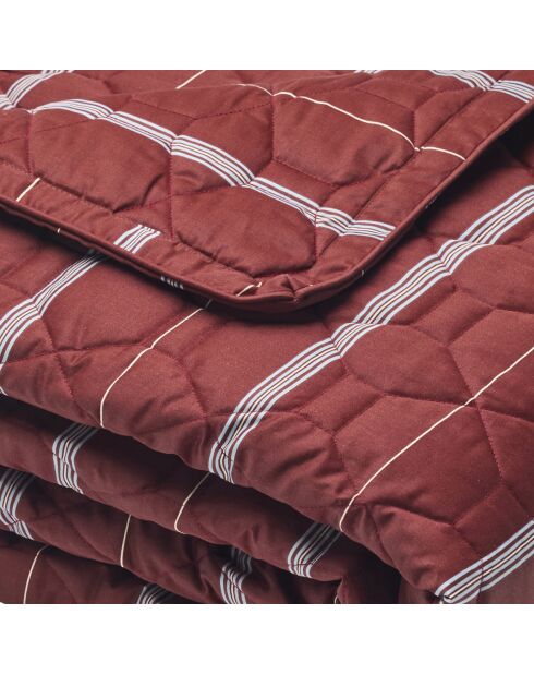 Couvre-lit satin de coton Lioré bordeaux - 220x250 cm