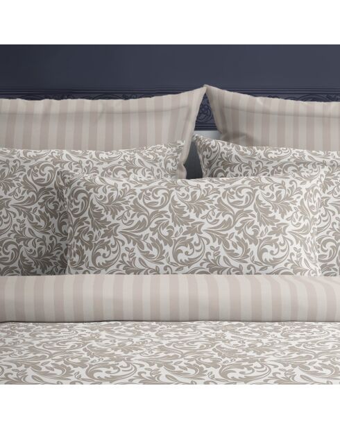 Set aus 2 Kissenbezügen aus Baumwollsatin Esprit Damas taupe