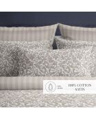 Set aus 2 Kissenbezügen aus Baumwollsatin Esprit Damas taupe