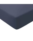 Drap-housse satin de coton Amélia bleu 04
