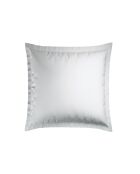 Set aus 2 weißen Kissenbezügen aus Baumwollsatin, gewebt, Dobby Stripe, 63 x 63 cm