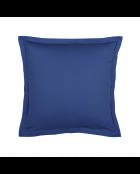 Lot de 2 taies d’oreiller satin de coton unies bleues 06
