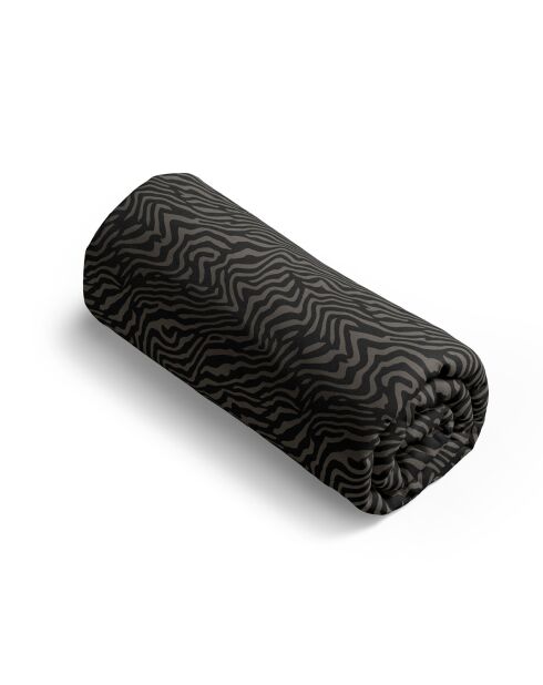 Lenzuolo con angoli elasticizzati in cotone satinato marrone zebra dreams