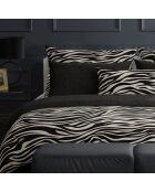 Lenzuolo con angoli elasticizzati in cotone satinato marrone zebra dreams
