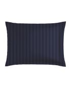 Taie d'oreiller satin de coton Fleur de miel bleu foncé