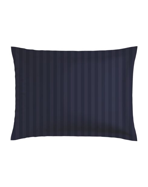 Funda de almohada de satén de algodón con flores de miel azul oscuro