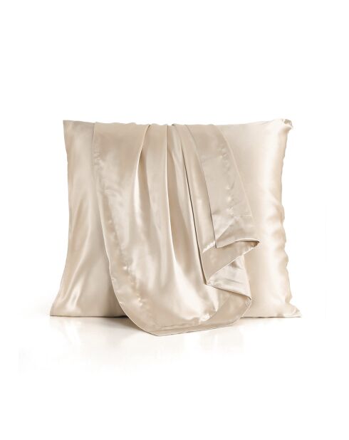 Silence Kissenbezug aus Seide, 63 x 63 cm, beige