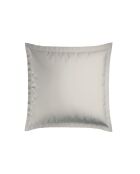 Set aus 2 Kissenbezügen, gewebter Baumwollsatin, gestreift, Dobby-Streifen, gewebt, Taupe — 63 x 63 cm