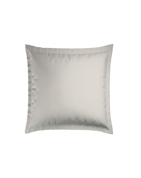Set aus 2 Kissenbezügen, gewebter Baumwollsatin, gestreift, Dobby-Streifen, gewebt, Taupe — 63 x 63 cm