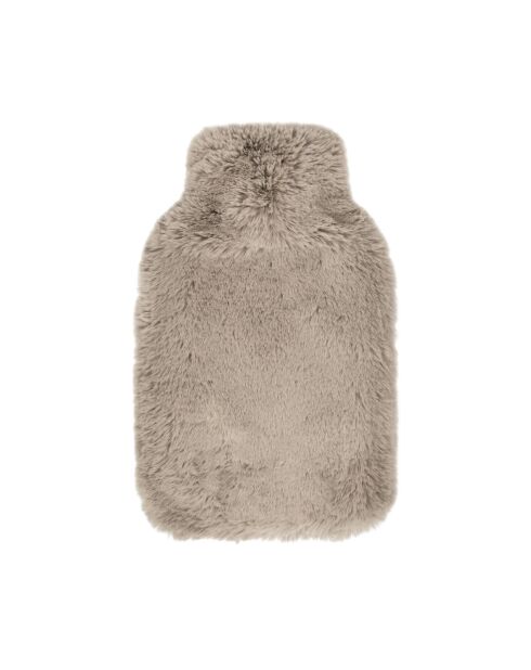 Bouillotte avec housse Uni beige - 20x33 cm