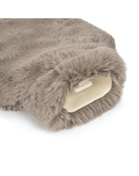 Bouillotte avec housse Uni beige - 20x33 cm