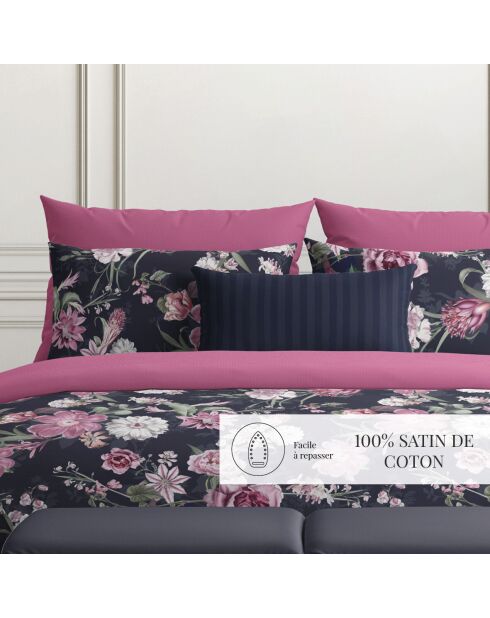 Set aus 2 rosafarbenen Nachtkissenbezügen aus Baumwollsatin von Eclat — 2 x (50 x 70 cm)