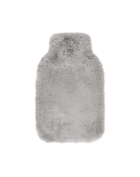Bouillotte avec housse Uni grise - 20x33 cm
