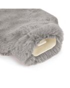 Bouillotte avec housse Uni grise - 20x33 cm
