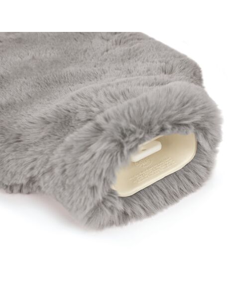Bouillotte avec housse Uni grise - 20x33 cm