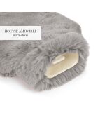 Bouillotte avec housse Uni grise - 20x33 cm
