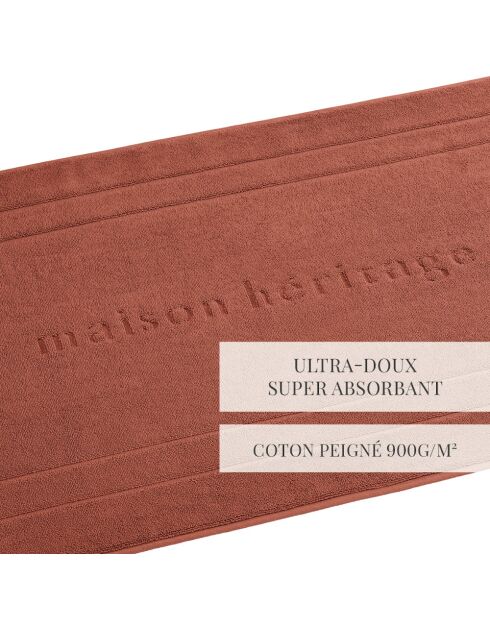 Tapis de bain terracotta - 60x100 cm