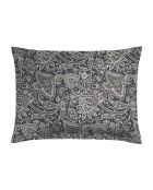 Set aus 2 Kissenbezügen, indischer Baumwollsatin, grau/taupe, 2 Stück (50 x 70 cm)