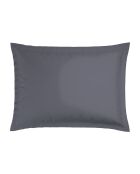 Set aus 2 Kissenbezügen, indischer Baumwollsatin, grau/taupe, 2 Stück (50 x 70 cm)