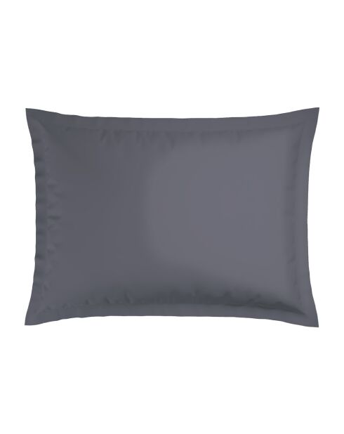 Juego de 2 fundas de almohada de satén de algodón indio gris/topo, 2 x 50 x 70 cm