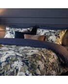 Lot de 2 taies d'oreiller satin de coton Jardin orné bleues 11 - 2x(50x70 cm)