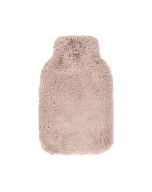 Bouillotte avec housse Uni rose clair - 20x33 cm