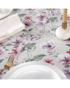 Mantel gris con forma de flor