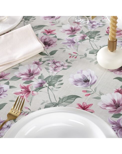 Mantel gris con forma de flor