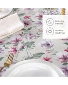 Mantel gris con forma de flor