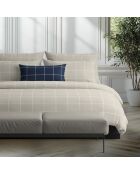 Custodia Amélia in cotone satinato color tortora - 43x210 cm
