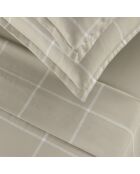Custodia Amélia in cotone satinato color tortora - 43x210 cm