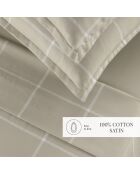 Custodia Amélia in cotone satinato color tortora - 43x210 cm