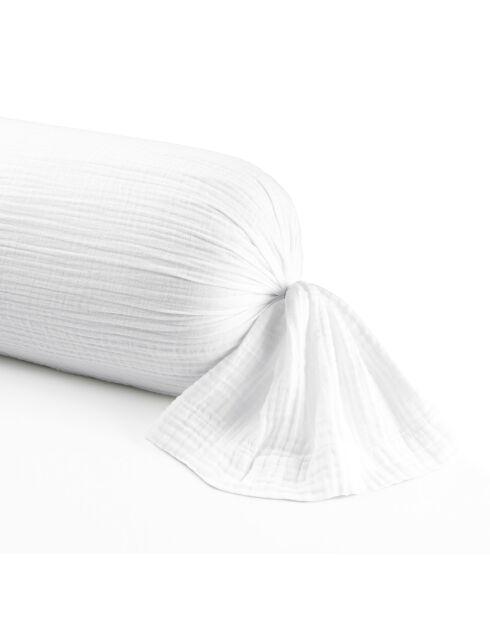 Uni Kissenhülle aus weißer Baumwolle 02 - 43x210 cm